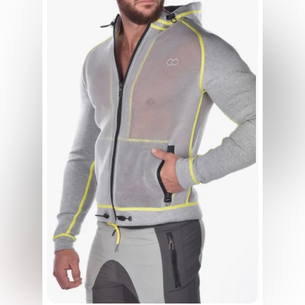 2EROS PRO AKTIV Sz XS Men’s Mesh Hooded Bomber Jacket